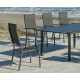 Fauteuil salon de jardin en aluminium et textilène - Janeiro - anthracite - Hevea