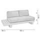 Salon de jardin bas d'angle 6 personnes en aluminium et Dralon - Menfis - Hevea
