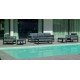 Salon de jardin bas 7 personnes en aluminium, dralon et cordage - Monterrey - Hevea