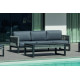 Salon de jardin bas 7 personnes en aluminium, dralon et cordage - Monterrey - Hevea