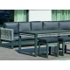 Salon de jardin bas d'angle 9 personnes en aluminium et cordage - Monterrey - Hevea