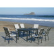 Table salon de jardin pliante 6 personnes en aluminium - Neferti - Hevea