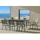 Table salon de jardin extensible 8 personnes en aluminium - Palma - Hevea