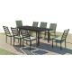 Table salon de jardin extensible 8 personnes en aluminium - Palma - Hevea