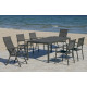 Table salon de jardin 8 personnes en aluminium et HPL - Palma - Hevea