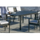 Table salon de jardin extensible 8 personnes en aluminium et HPL - Palma - Hevea