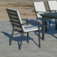 Fauteuil salon de jardin en aluminium et Dralon - Palma - Hevea