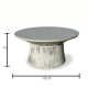 Ensemble table et fauteuils de jardin 6 personnes en aluminium, dralon et Neolith - Rhodos/tulip - anthracite - Hevea