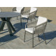 Ensemble table ronde et fauteuils de jardin 6 personnes en aluminium et HPL - Velonia/tulip - anthracite - Hevea