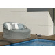 Lit bain de soleil en aluminium et cordage - Tenerife - anthracite - Hevea