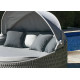 Lit bain de soleil en aluminium et cordage - Tenerife - anthracite - Hevea
