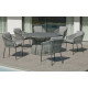 Fauteuil salon de jardin en aluminium et cordage - Tulip - Hevea