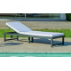 Bain de soleil multi-positions en aluminium et Dralon - Venecia - Hevea