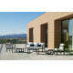 Salon de jardin bas 7 personnes en aluminium et Dralon - Acapulco - Hevea