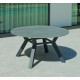 Ensemble table ronde et fauteuils de jardin 6 personnes en aluminium et Neolith - Veneto /catania - Hevea