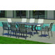 Ensemble table et fauteuils de jardin 8 personnes en aluminium et Neolith - Veneto /catania - Hevea