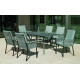 Ensemble table et fauteuils de jardin 6 personnes en aluminium et Neolith - Veneto /catania - Hevea