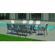 Table salon de jardin 8 personnes en aluminium et Neolith - Veneto - Hevea