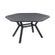 Table salon de jardin hexagonale 6 personnes en aluminium - Brasilia - Hevea