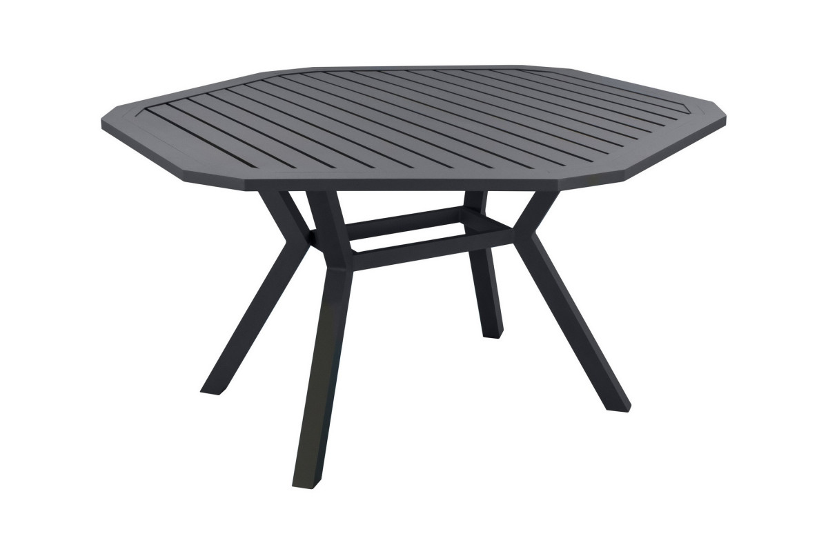 Table salon de jardin hexagonale 6 personnes en aluminium - Brasilia - Hevea Table salon de jardin hexagonale 6 personnes en aluminium - Brasilia - Hevea