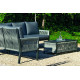 Salon de jardin bas d'angle 6 personnes en aluminium et cordage - Havana - Hevea
