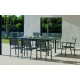 Ensemble table et fauteuils de jardin extensible 8 personnes en aluminium et textilène - Palma roma - Hevea