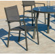 Fauteuil salon de jardin en aluminium et textilène - Roma - Hevea