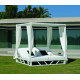 Lit de jardin balinaise multi-positions 2 personnes en aluminium et Dralon - Balinaise - blanc - Hevea