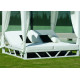 Lit de jardin balinaise multi-positions 2 personnes en aluminium et Dralon - Balinaise - blanc - Hevea