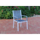 Fauteuil salon de jardin en aluminium et cordage - Belmond - blanc - Hevea