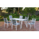 Fauteuil salon de jardin en aluminium et cordage - Belmond - blanc - Hevea