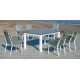 Ensemble table et fauteuils de jardin 6 personnes en aluminium et HPL - Camelia/catania - Hevea