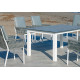 Ensemble table et fauteuils de jardin 6 personnes en aluminium et HPL - Camelia/catania - Hevea