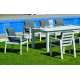 Fauteuil salon de jardin en aluminium et Dralon - Camelia - Hevea