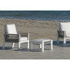 Salon de jardin bas 7 personnes en aluminium et cordage - Estambul - blanc - Hevea