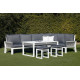 Salon de jardin bas d'angle 8 personnes en aluminium et cordage - Estambul - Hevea