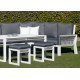 Salon de jardin bas d'angle 8 personnes en aluminium et cordage - Estambul - Hevea