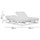 Lit de jardin balinaise multi-positions 2 personnes en aluminium et Dralon - Filipinas - blanc - Hevea