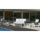Salon de jardin bas 7 personnes en aluminium, dralon et cordage - Havana - Hevea