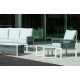 Salon de jardin bas 7 personnes en aluminium, dralon et cordage - Havana - Hevea