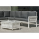 Salon de jardin bas d'angle 6 personnes en aluminium et cordage - Havana - Hevea