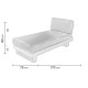 Salon de jardin bas d'angle 4 personnes en aluminium et Dralon - Menfis - blanc - Hevea