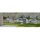 Salon de jardin bas 4 personnes en aluminium, dralon et cordage - Monterrey - Hevea
