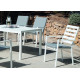 Ensemble table et fauteuils de jardin 6 personnes en aluminium et Dralon - Palma - Hevea
