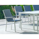 Fauteuil salon de jardin en aluminium et Dralon - Palma - Hevea