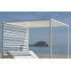 Lit de jardin balinaise multi-positions 2 personnes en aluminium et Dralon - Santorini - blanc - Hevea