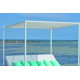 Lit de jardin balinaise multi-positions 2 personnes en aluminium et Dralon - Texas - blanc - Hevea