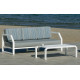 Salon de jardin bas 7 personnes en aluminium et Dralon - Bellagio - Hevea