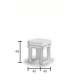 Salon de jardin bas d'angle 9 personnes en aluminium et Dralon - Bolonia - Hevea