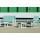 Salon de jardin bas 6 personnes en aluminium et Dralon - Bolonia - Hevea